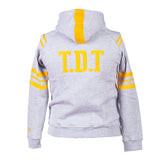 TDT Striped Hoodie - Gray/Mustard