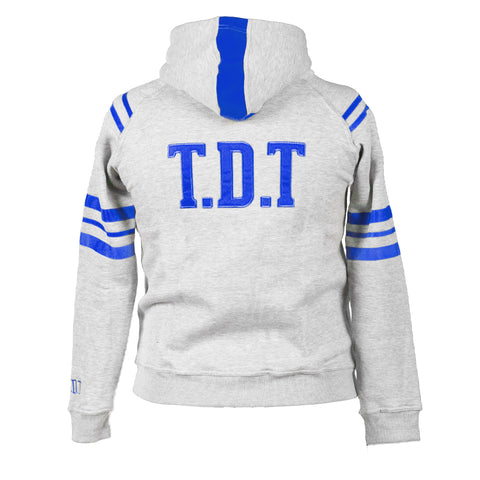 TDT Striped Hoodie - Gray/Blue
